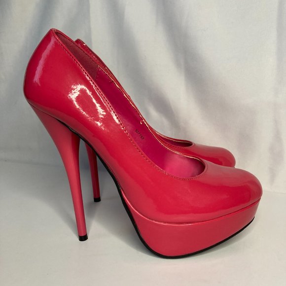 NEW Charlotte Russe Platform High Heel Shoes Size 6 Pretty Pink - Picture 4 of 8